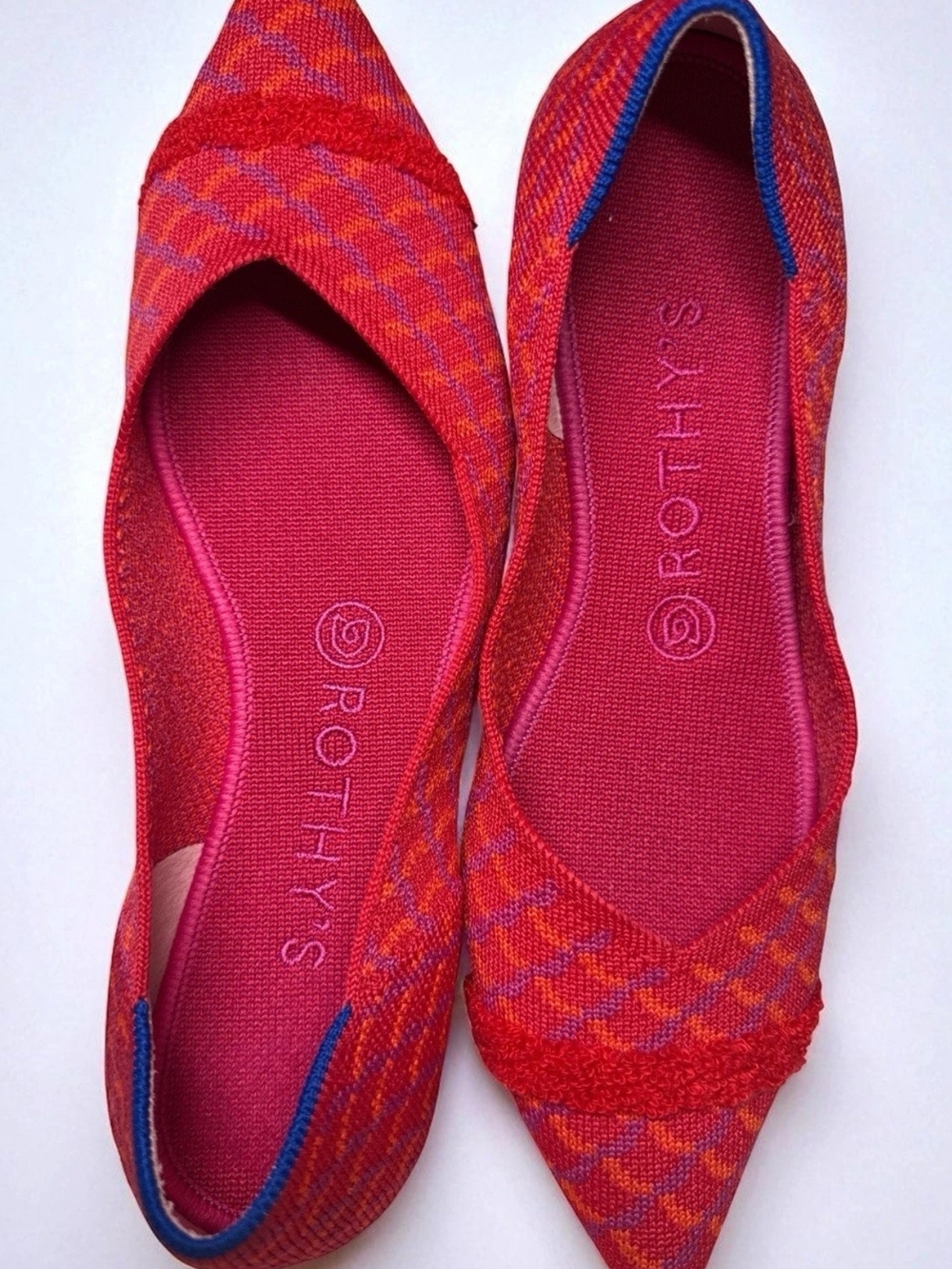 Rothy’s The Point Flats in Pomegranate Grid